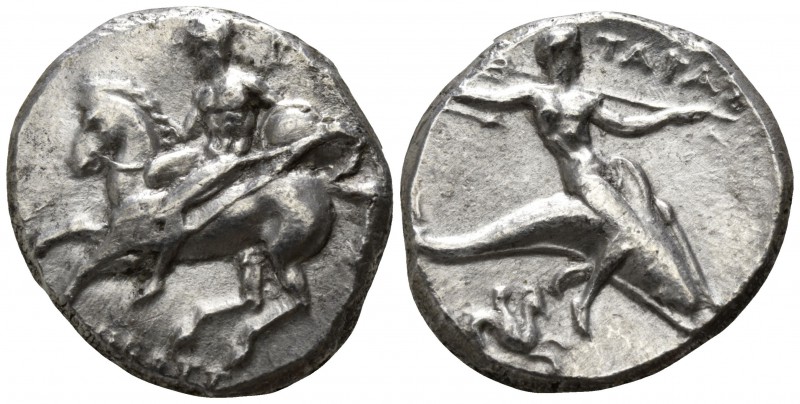 Calabria. Tarentum. ΝΙΚΩΤΤΑΣ (Nikottas), magistrate circa 302-281 BC. Period VI....