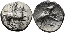 Calabria. Tarentum. ΔΑΙ- (Dai-), magistrate circa 302-290 BC. Nomos AR