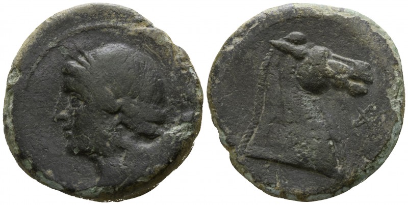 Bruttium. Carthaginian occupation circa 215-205 BC.
Bronze Æ

23mm., 11,43g....