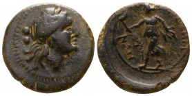 Bruttium. Petelia circa 215-210 BC. Sextans Æ