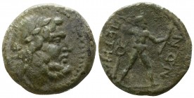Bruttium. Petelia circa 215-210 BC. Quadrans Æ