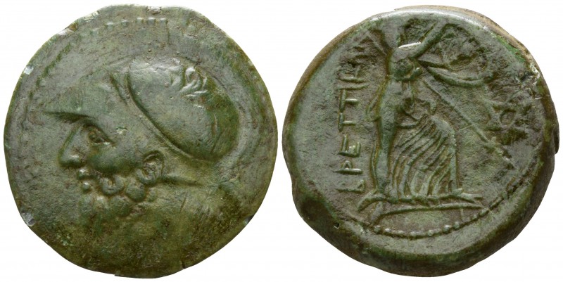 Bruttium. The Brettii circa 211-203 BC.
Reduced Sextans Æ

24mm., 11,96g.

...