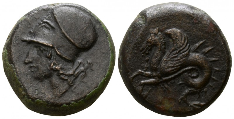 Sicily. Syracuse. Dionysios I. 405-367 BC.
Litra Æ

17mm., 5,70g.

[ΣYPA]; ...