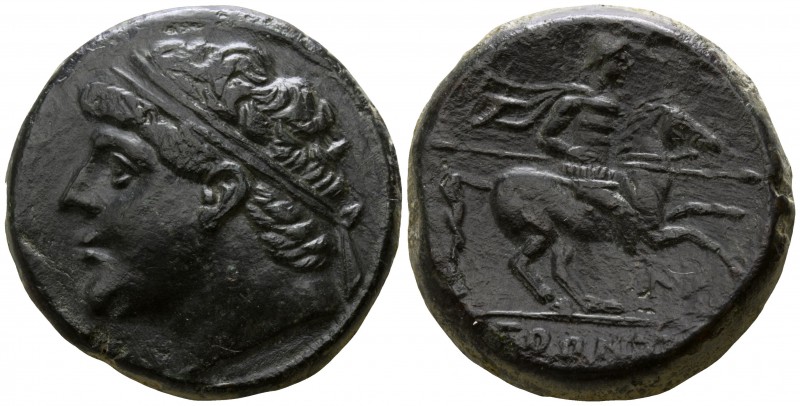 Sicily. Syracuse. Hieron II 275-215 BC.
Hemilitron Æ

27mm., 19,32g.

Diade...