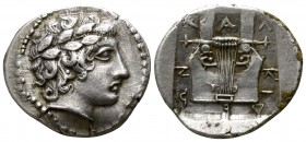 Macedon. Chalkidian League. Olynthos 415-410 BC. Tetrobol AR
