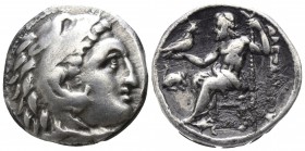 Kings of Macedon. Lampsakos. Antigonos I Monophthalmos 320-301 BC. In the name and types of Alexander III. Struck circa 310-301 BC. . Drachm AR