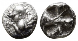 Islands off Thrace. Samothrace 500-475 BC. Hemiobol AR
