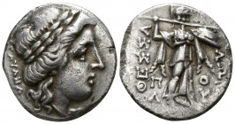 Thessaly. Thessalian League. ΓΑΥΑΝΑ (Gayana) ΠΟΛΥ- (Poly-), magistrates circa 196-146 BC. Attic Drachm AR