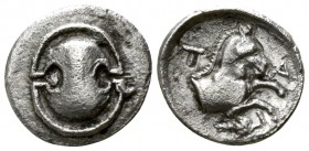 Boeotia. Tanagra 400 BC. Obol AR