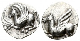 Corinthia. Corinth circa 375-300 BC. Obol AR