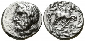 Achaia. Achaian League. Corinth.  160-146 BC. Hemidrachm AR