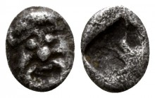 Asia Minor. Uncertain mint, (or Lesbos, Methymna). circa 500-450 BC. Hemitetartemorion AR