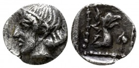 Asia Minor. Uncertain mint, (possibly Phokaia) circa 400-300 BC. Hemiobol AR