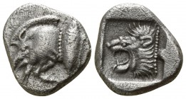 Mysia. Kyzikos circa 480 BC. Diobol AR