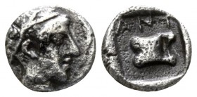 Troas. Antandros  circa 440-400 BC. Hemiobol or Tetartemorion AR