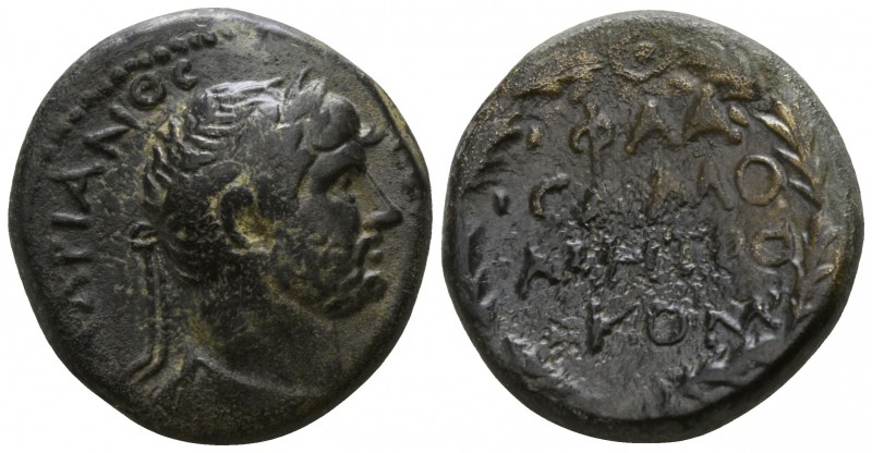 Commagene. Samosata. Hadrian AD 117-138.
Bronze Æ

18mm., 5,32g.

ΑΔΡΙΑΝΟС ...