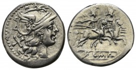 Anonymous 211-208 BC. Rome. Denarius AR