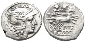 Furius Purpurio 169-158 BC. Rome. Denarius AR