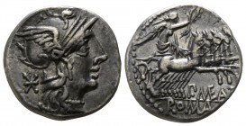 P. Maenius Antiaticus Mf 132 BC. Rome. Denarius AR