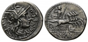 Q. Fabius Labeo.  124 BC. Rome. Denarius AR