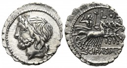 L. Scipio Asiagenus 106 BC. Rome. Serratus AR