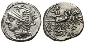 Lucius Appuleius Saturninus  104 BC. Rome. Denarius AR