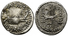 Mark Antony 32-31 BC. Possibly Patrae. Denarius AR. Legionary issue.