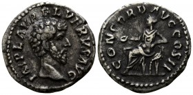 Lucius Verus AD 161-169, (struck AD 161). Rome. Denarius AR