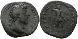 Marcus Aurelius 161-180 AD, (December 163 - December 164 AD). Rome. Sestertius Æ