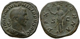 Philip I Arab AD 244-249. Rome. Sestertius Æ