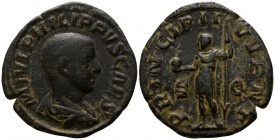 Philip II AD 247-249. Rome. As Æ