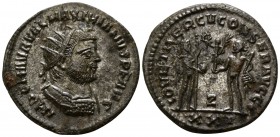 Maximianus Herculius AD 286-305. Antioch. Antoninianus Æ silvered