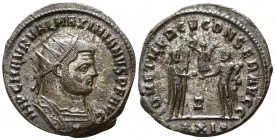 Maximianus Herculius 286-305 AD, (struck circa 285-295 AD).. Antioch, 7th officina.. Antoninianus Æ silvered