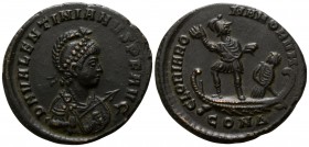 Valentinian II AD 375-392, (struck AD 378-383). . Constantinople, 4th officina.. Centenionalis Æ