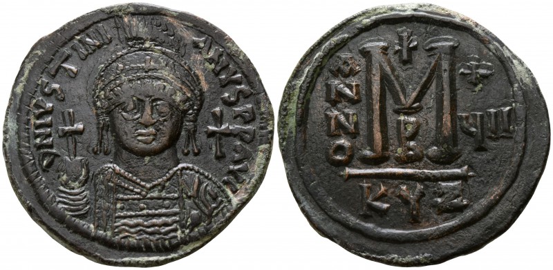 Justinian I. 527-565 AD, (dated RY 17=543/544 AD). Cyzicus, 2nd officina.
Folli...