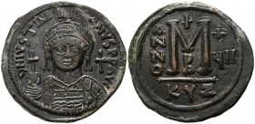 Justinian I.  527-565 AD, (dated RY 17=543/544 AD). Cyzicus, 2nd officina.. Follis Æ