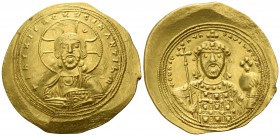 Constantine IX Monomachus.  AD 1042-1055. Constantinople. Histamenon Nomisma AV
