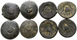 Lot of 4 bronze coins of Alexander the Great / SOLD AS SEEN, NO RETURN!