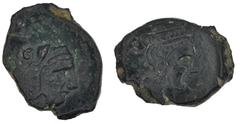 Sicily, Thermai Himeraiai. Circa 367-330 BC. Æ (17mm, 2.76g, 11h). Head of Herak...