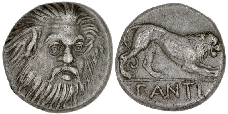 Cimmerian Bosporos. Pantikapaion. Circa 370-355 BC. AR Hemidrachm (13mm, 2.63g, ...