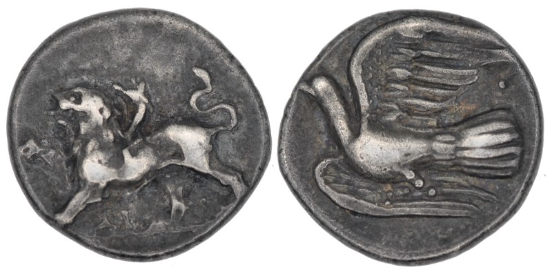 Sicyonia. Sicyon. Ca. 330/320-280 BC. AR triobol (15mm, 2.86g, 12h). Chimera adv...
