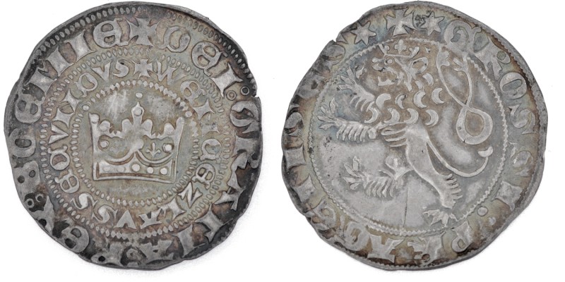Czech Republic. Bohemia. Wenceslaus II. 1278-1305. Pragergroschen (26mm, 3.68g)....