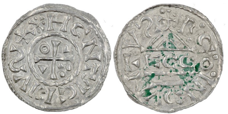 Germany. Duchy of Bavaria. Heinrich IV (II) 1002-1009. AR Denar (19mm, 1.02g). R...