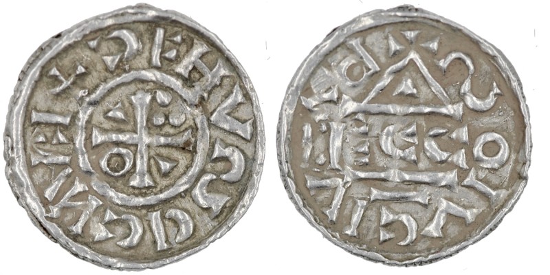 Germany. Duchy of Bavaria. Heinrich IV (II) 1002-1009. AR Obol (15mm, 0.77g). Re...