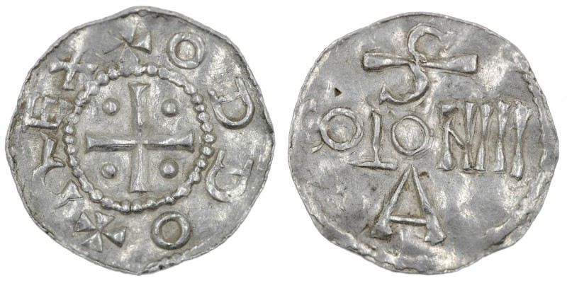 Germany. Cologne. Otto III 983-1002. AR Denar (20mm, 1.22g). Cologne mint. + ODD...
