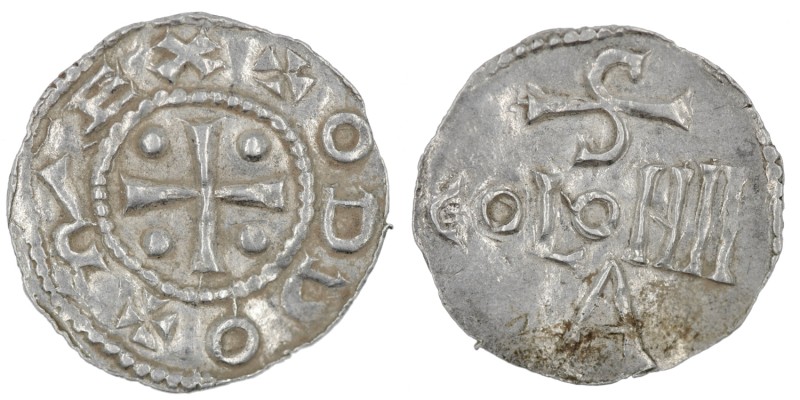 Germany. Cologne. Otto III 983-1002. AR Denar (19mm, 1.24g). Cologne mint. + ODD...