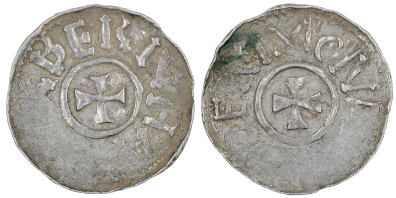 Germany. Duchy of Saxony. Bernhard I 973-1011. AR Denar (19mm, 1.15g). Bardowick...