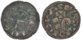 France, Toulouse. Raymond V-VII. 1148-1249. AR denier (18mm, 1.13g). + TOLOSA CIVI, PAX in center / RAMON COMES, cross cantonnée. Duplessy 1228. Fine....