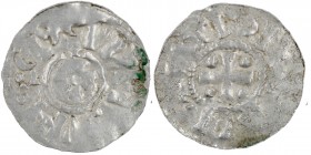 The Netherlands. Friesland (?). AR Denar (19mm, 0.84g). Unknown mint (imitation?). Small cross, pellet in center / Cross with pellets in each angle. D...
