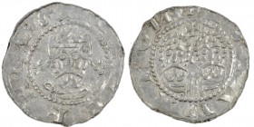 The Netherlands. Friesland. Ekbert II 1068-1077. AR Denar (18mm, 0.70g). Stavoren mint. ECBERTVSI(?), crowned bearded bust facing / +VSTAVREOИ, two ad...